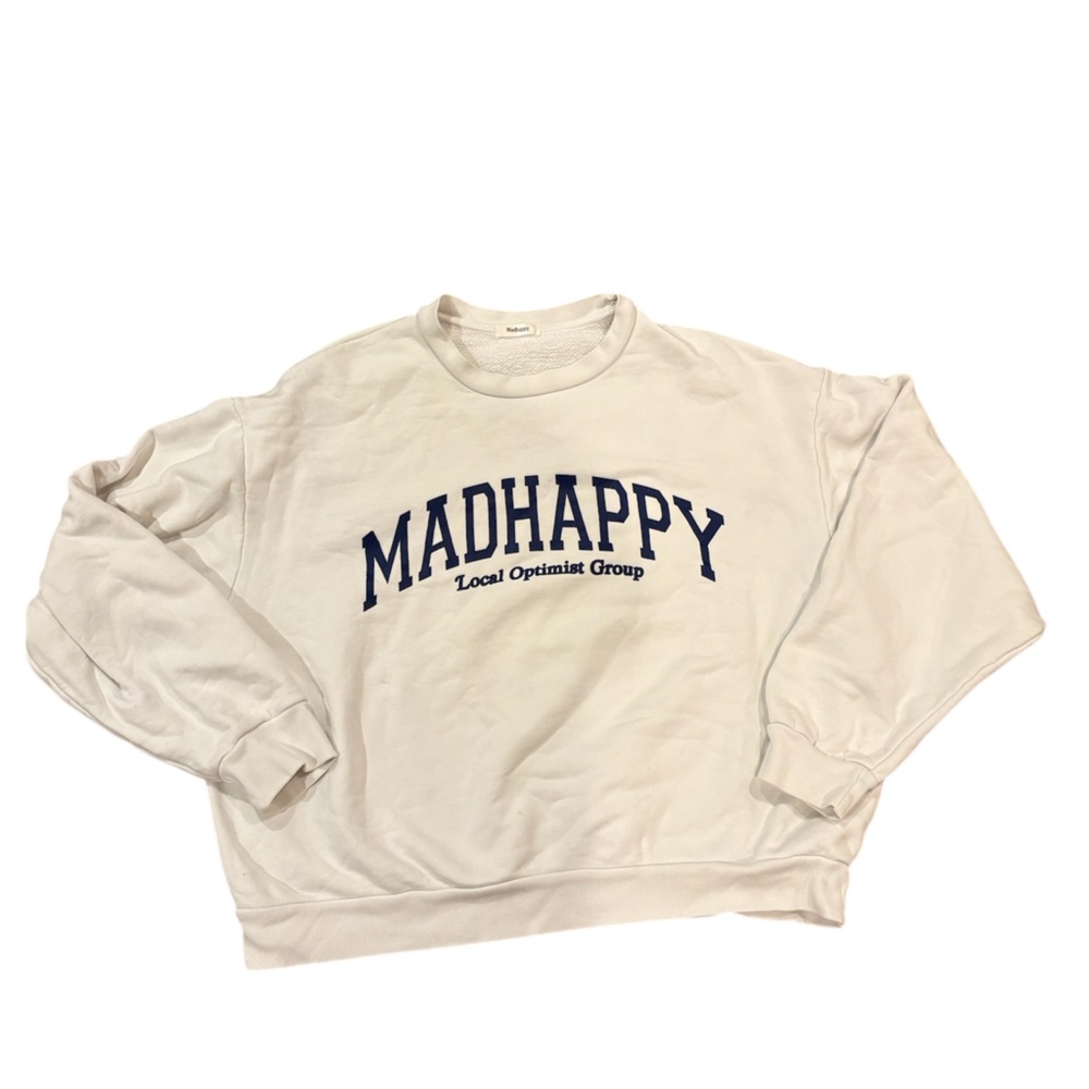 Madhappy Cream Sherpa-Lined Pullover